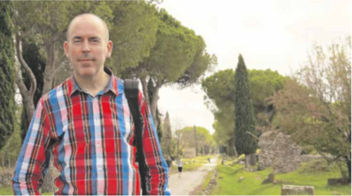 Bart Stouten aan de Via Appia